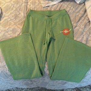 Pacsun green sweatpants with flare bottoms. Size small.